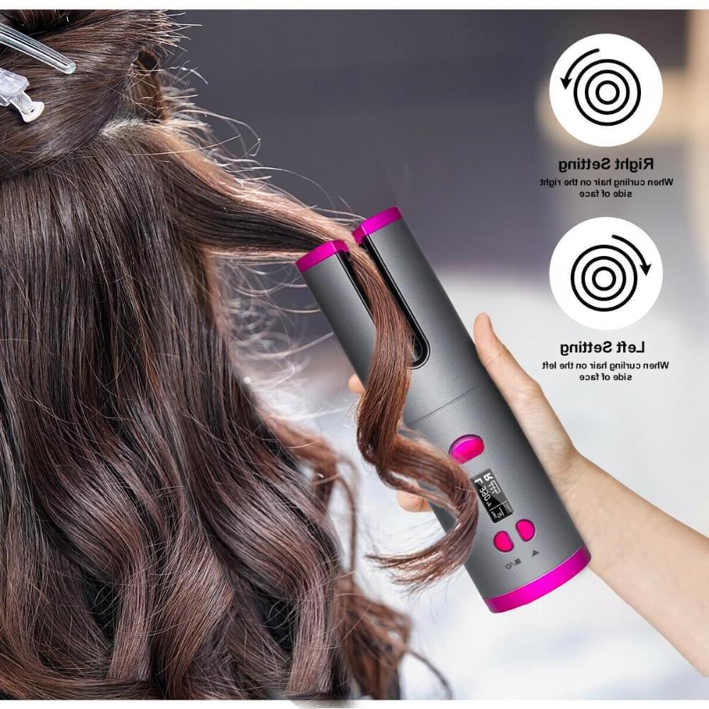 LumaVoyage Cordless Automatic Hair Curler — Wireless Rotating Iron for Effortless Curls