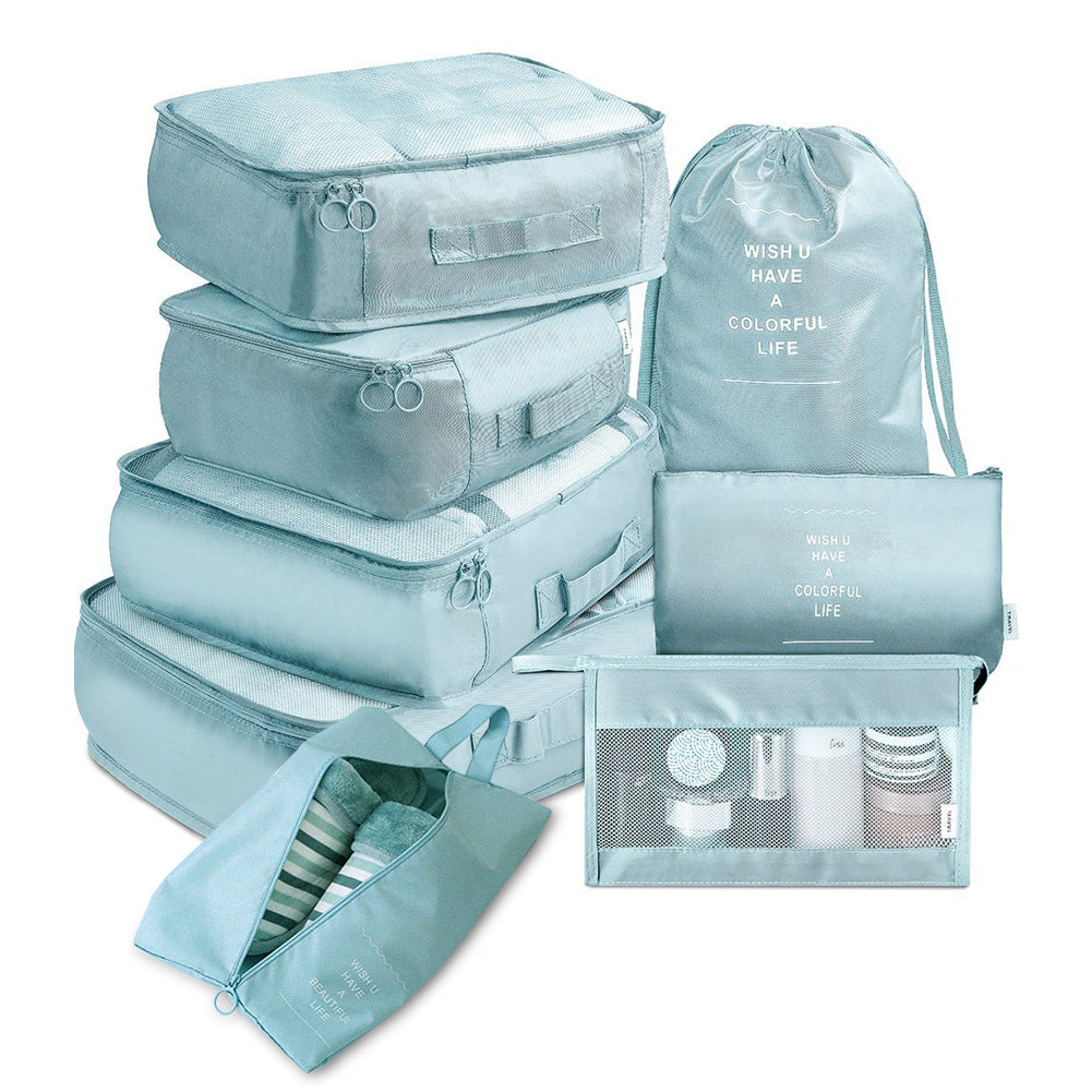 LumaVoyage 8-Piece Luggage Organizer Set — Travel Packing Bags for Clothes & Shoes