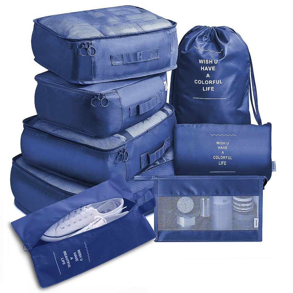 LumaVoyage 8-Piece Luggage Organizer Set — Travel Packing Bags for Clothes & Shoes