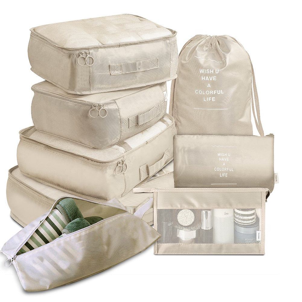 LumaVoyage 8-Piece Luggage Organizer Set — Travel Packing Bags for Clothes & Shoes