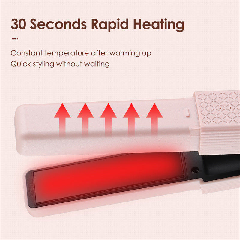 LumaVoyage Mini Hair Straightener & Curler — USB Rechargeable Travel Flat Iron