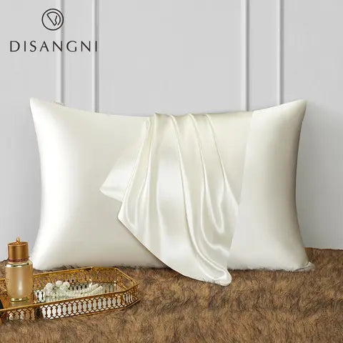 Silk Pillowcase Set – 22 Momme 100% Natural Mulberry Silk, Zipper Closure
