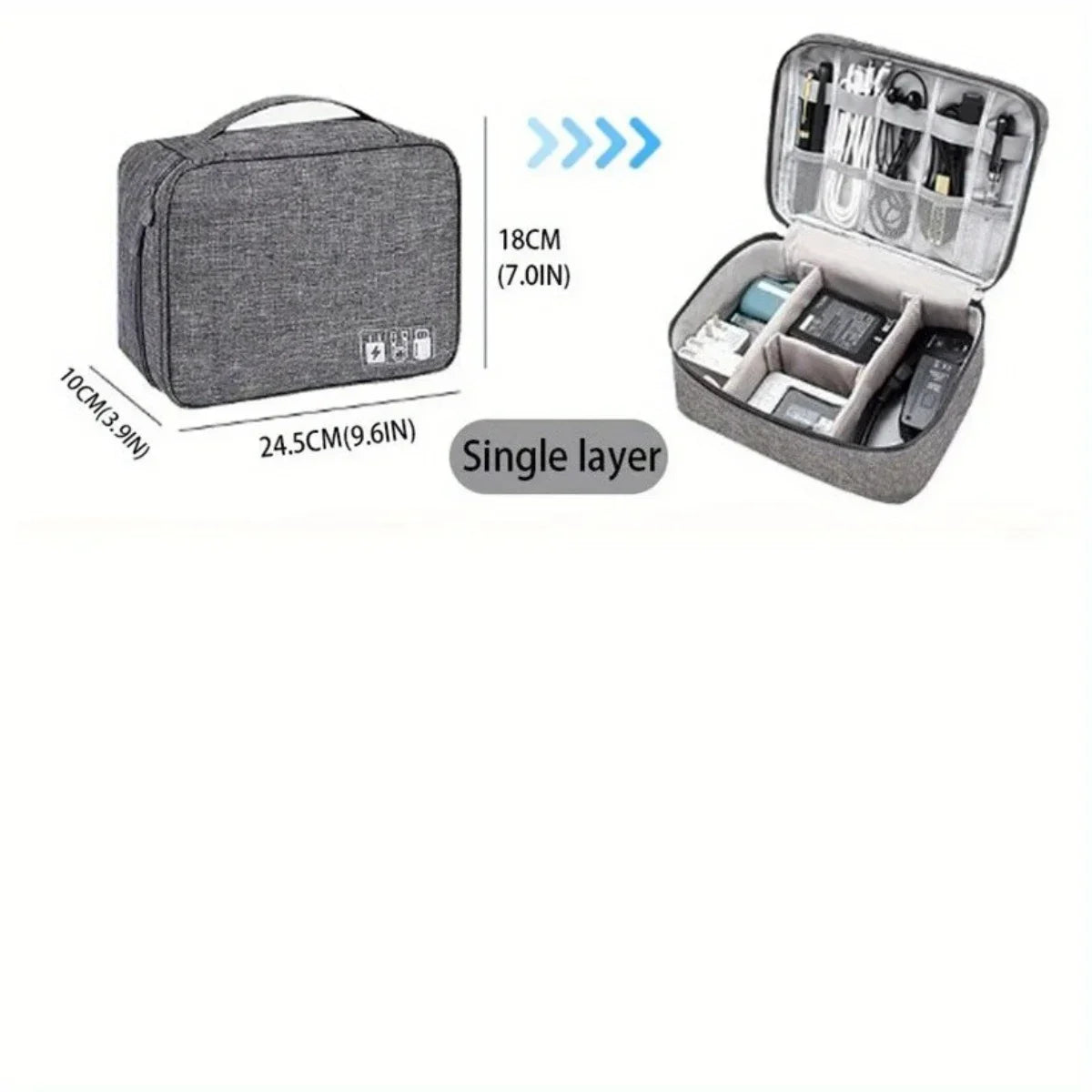 LumaVoyage Travel Tech Cord Organizer — Waterproof Cable Management Bag