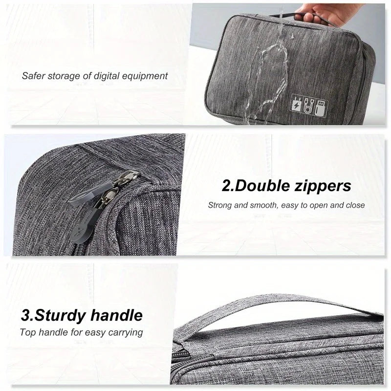 LumaVoyage Travel Tech Cord Organizer — Waterproof Cable Management Bag