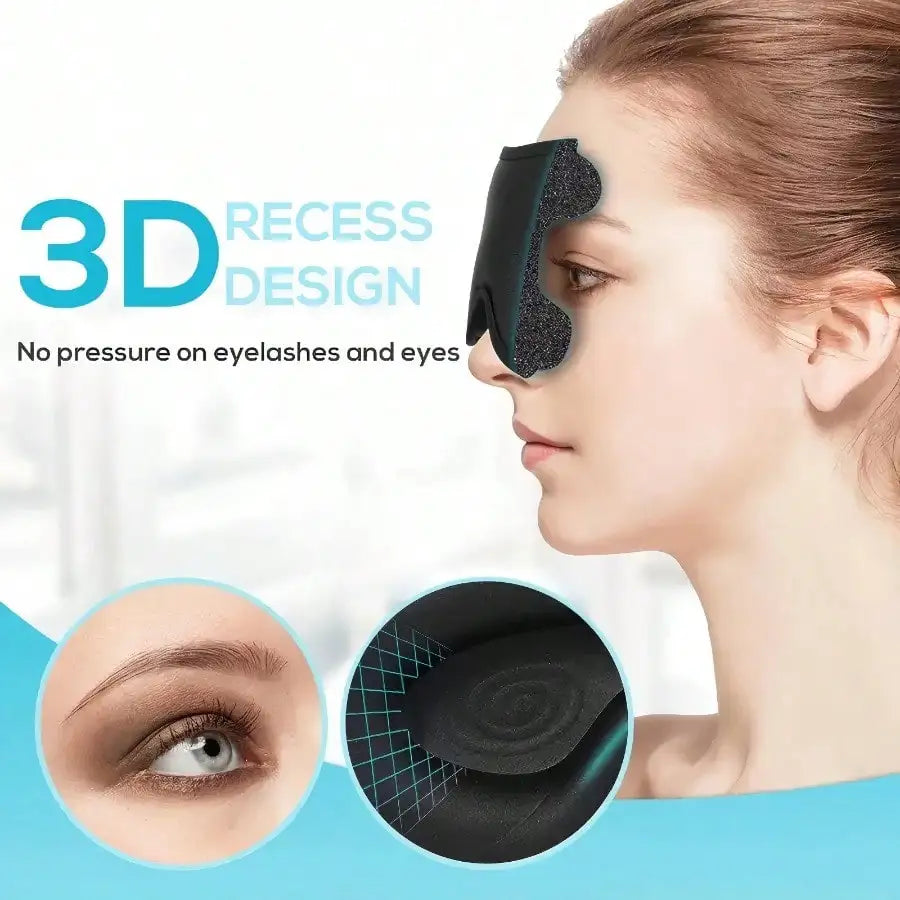 LumaVoyage 3D Contour Sleep Mask — 100% Blackout with Adjustable Strap