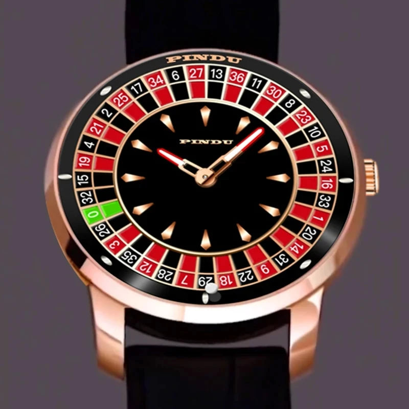 LumaVoyage Mechanical Roulette Spinner Watch — Mesmerizing Novelty Timepiece