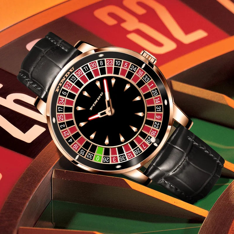 LumaVoyage Mechanical Roulette Spinner Watch — Mesmerizing Novelty Timepiece