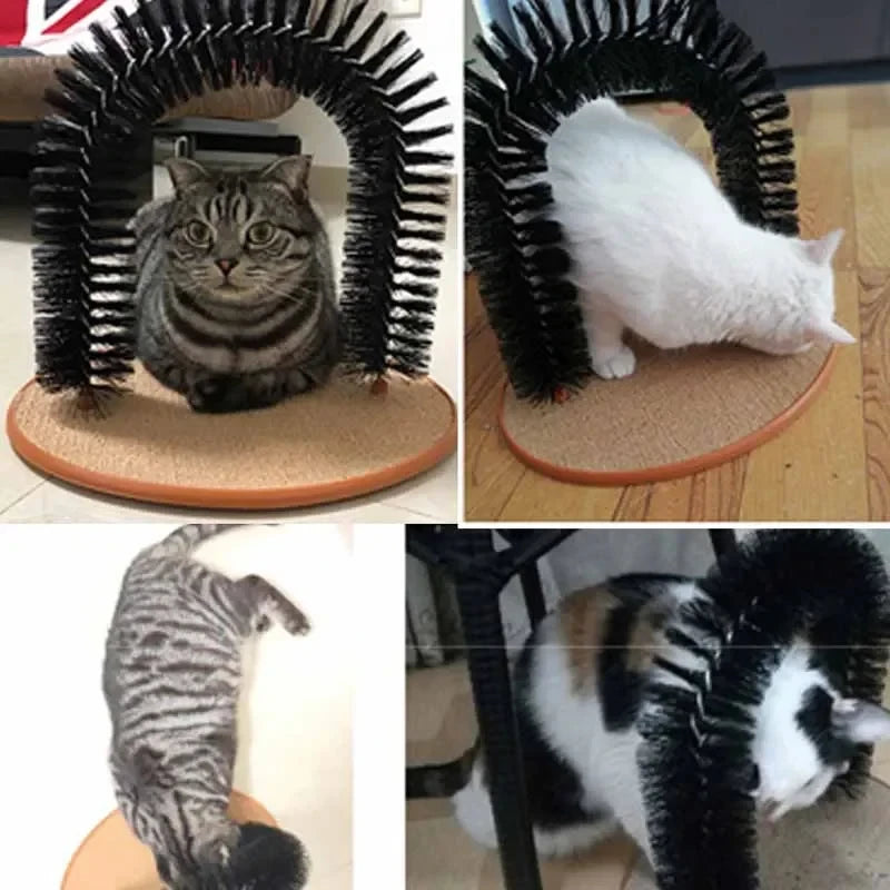 LumaVoyage Self-Grooming Cat Arch — Interactive Massage & Scratch Toy