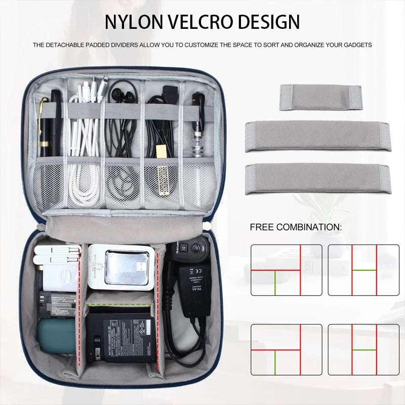 LumaVoyage Travel Tech Cord Organizer — Waterproof Cable Management Bag