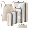 LumaVoyage Compression Packing Cubes 6-Set — Waterproof Travel Organizer Bags