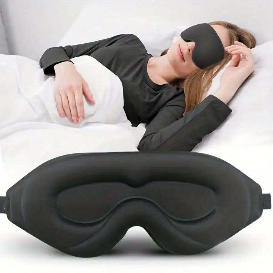 LumaVoyage 3D Contour Sleep Mask — 100% Blackout with Adjustable Strap