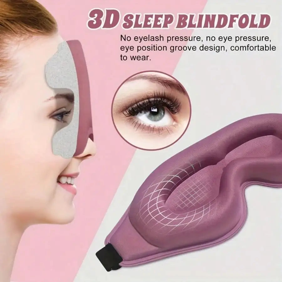 LumaVoyage 3D Contour Sleep Mask — 100% Blackout with Adjustable Strap
