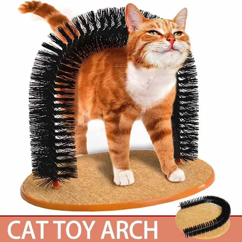 LumaVoyage Self-Grooming Cat Arch — Interactive Massage & Scratch Toy