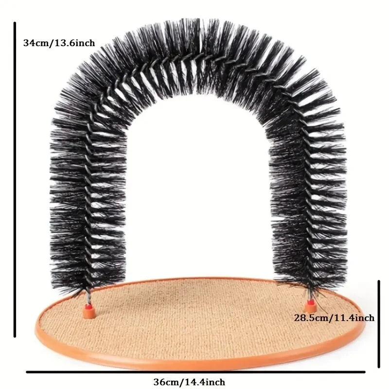 LumaVoyage Self-Grooming Cat Arch — Interactive Massage & Scratch Toy