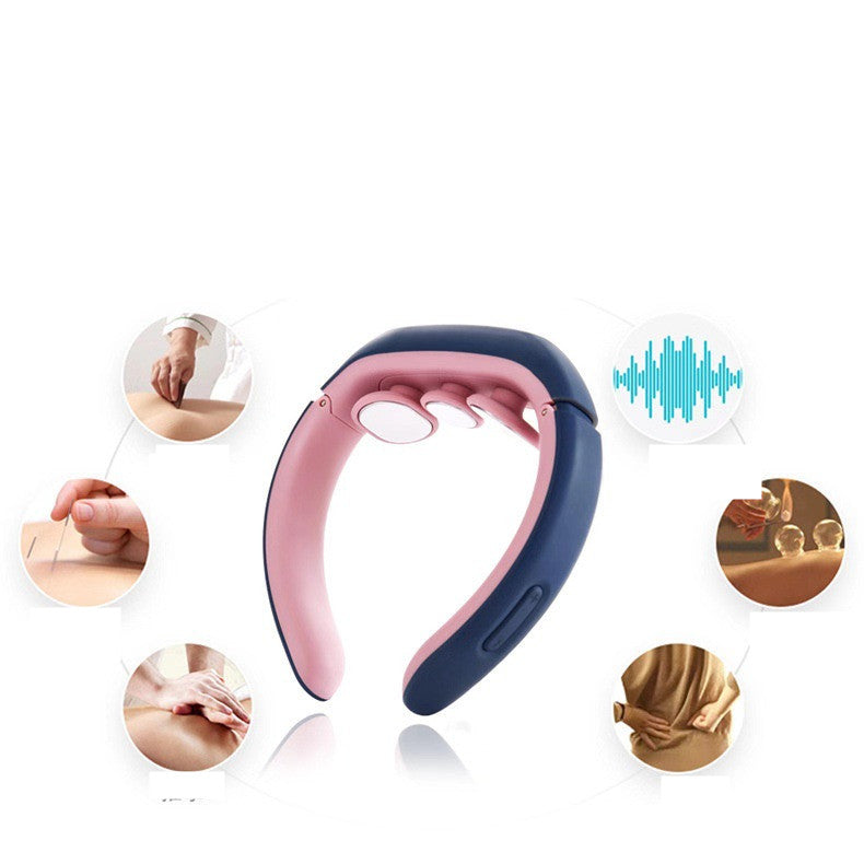 Smart Electric Neck Massager – EMS Pulse Heat Therapy Collar