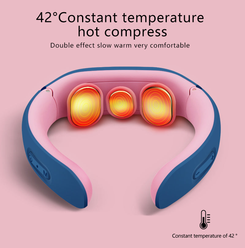 Smart Electric Neck Massager – EMS Pulse Heat Therapy Collar