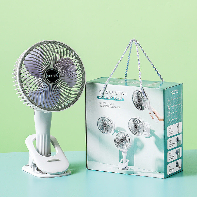 LumaVoyage Portable Double Folding Fan — USB Rechargeable Handheld & Desktop Cooler