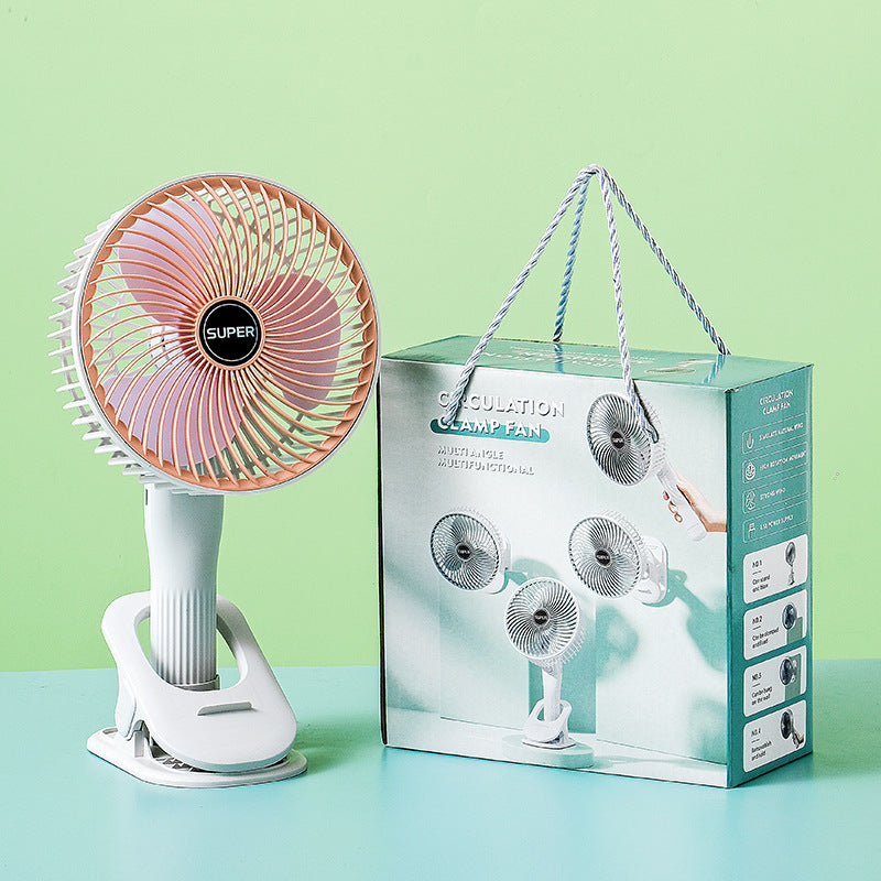 LumaVoyage Portable Double Folding Fan — USB Rechargeable Handheld & Desktop Cooler