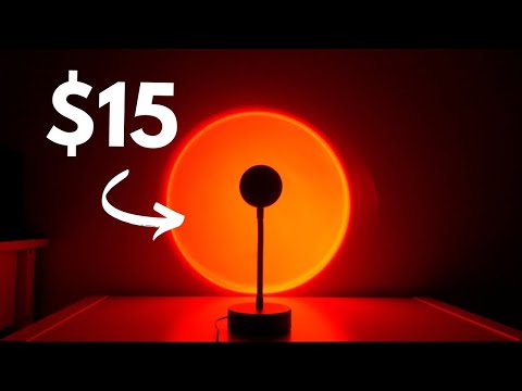 LumaVoyage Sunset Projection Lamp — 360° Rotation Ambient Room Light