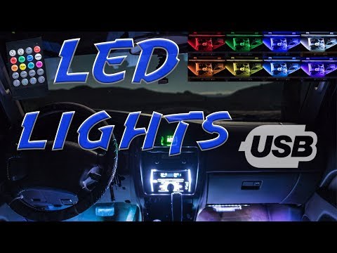 LumaVoyage Car LED Interior Ambient Lights — USB App-Controlled RGB Strip with Music Sync